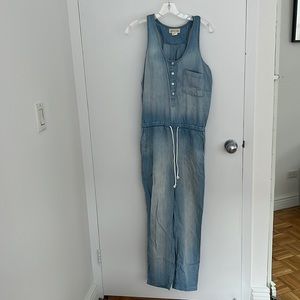 Cloth and stone chambray jumpsuit, size small